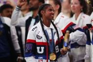 Masai Russell at the Closing Ceremony - Olympic Games Paris 2024: Day 16 - Source: Getty